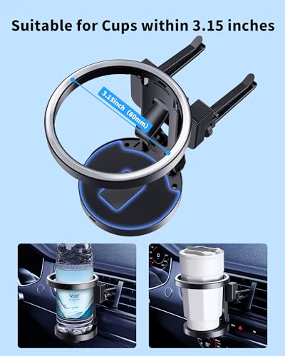 Hanging Cup Holder for Car Air Vent, Extra Car Cup Holder - Product Imagery