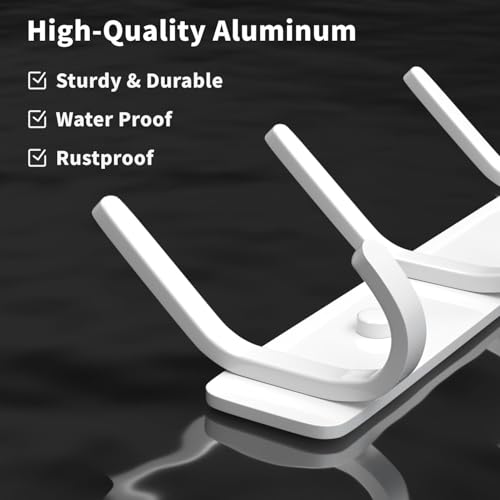 Coat Rack Wall Mount Hooks - 15 Inch White Metal 6-Hook Rack(1 - Product Imagery