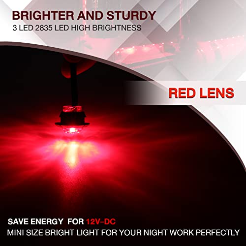 TMH 3/4 Inch Mount 10 pcs Amber + 10 pcs Red LED Clearance - Product Imagery
