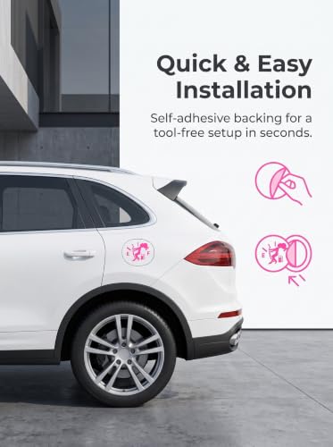 Gas Tank Sticker, Funny Fuel Gauge Decoration for Women, Pink - Product Imagery
