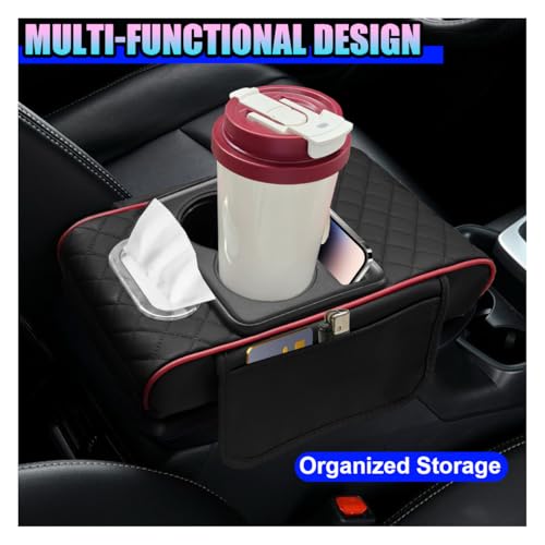 Leather Car Center Console Cover, Armrest Booster - Product Imagery