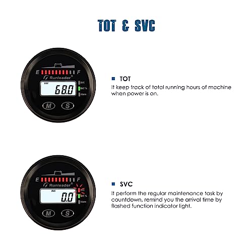 Runleader RL-BI025A Digital Dual Display Battery Monitor Voltage - Product Imagery