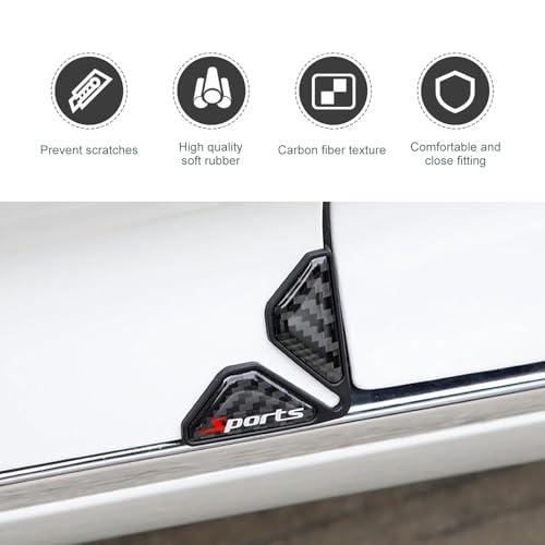 2PCS Car Door Corner Guards, Carbon Fiber Car Door Edge - Product Imagery