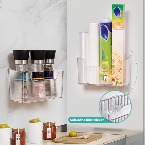 Sinnsally 2 Pack Cabinet Door Organizer,Self Adhesive Lid - Product Imagery
