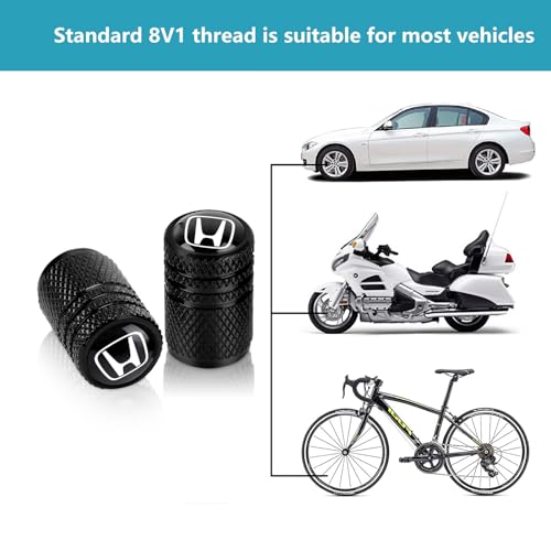 Tire Valve Stem Caps Cover for Honda Metal Car Wheel Air caps - Product Imagery