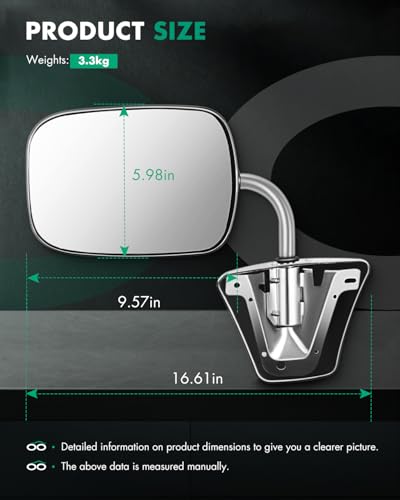 SCITOO Side View Mirror Fits For Chevy C/K Pickup 73-91,Driver & - Product Imagery
