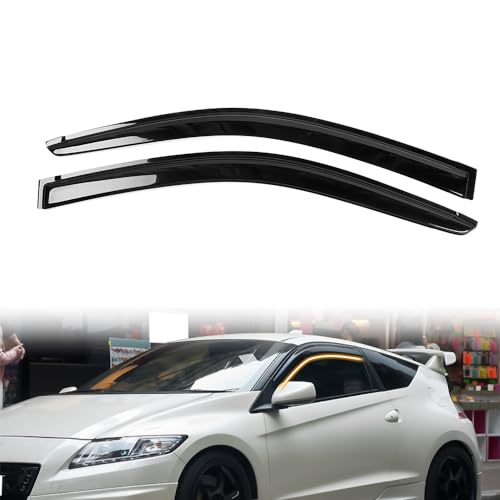 Window Visor Deflector for 11-16 Honda CR-Z, Smoke, Slim Style - Product Imagery