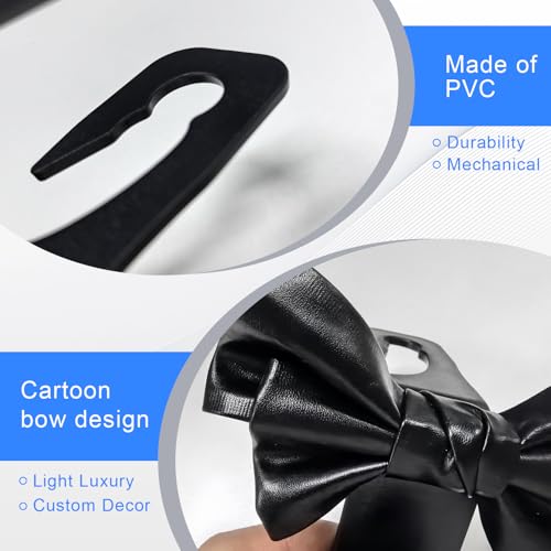 2 PCS Car Seat Headrest Hooks, Cute Bow Purse Hook Hanger for - Product Imagery
