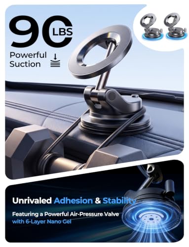 LISEN 2 Pack for Magsafe Car Mount, Magnetic Phone Holder for - Product Imagery