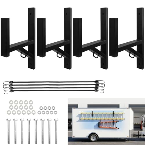 4 Pack Trailer Ladder Rack, 2 Pairs Heavy Duty Enclosed Trailer - Product Imagery