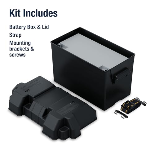 Attwood 9067-1 Vented Battery Box with Mounting Strap, Fits - Product Imagery