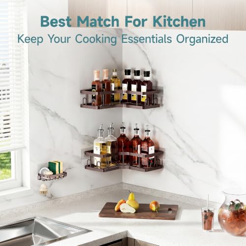 Veken Corner Shower Caddy 3-Pack, Advanced Rustproof - Product Imagery