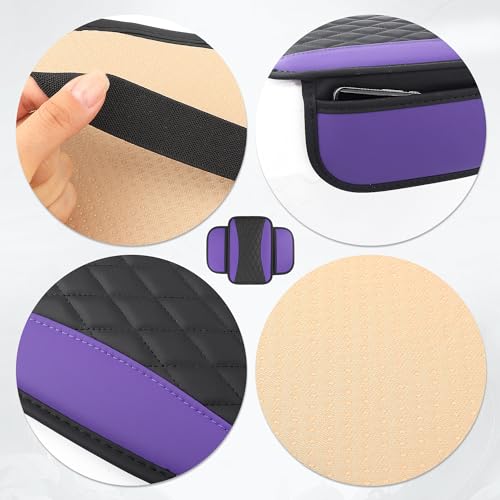 Leather Car Center Console Cover with Side Pockets,Stylish Car - Product Imagery