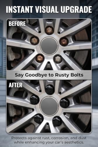 20PCS Lug Nut Covers, 21mm Plastic Dustproof Wheel Bolt Nut - Product Imagery