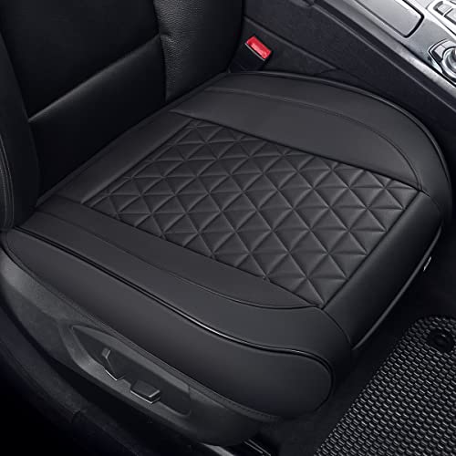 Black Panther Luxury Faux Leather Car Seat Cover Front Bottom - Product Imagery