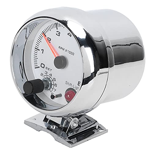 Tachometer, Chrome Bracket Car Tachometer Functional with Users - Product Imagery