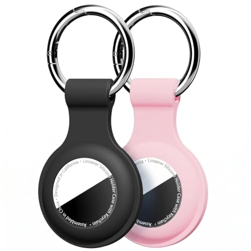 Linsaner 2 Pack Silicone Case for AirTag 1st & 2nd Gen (2026), - Product Imagery