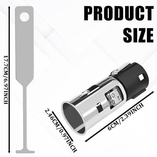 Cigarette Lighter Socket with Removal Tool, 12V Car Cigarette - Product Imagery