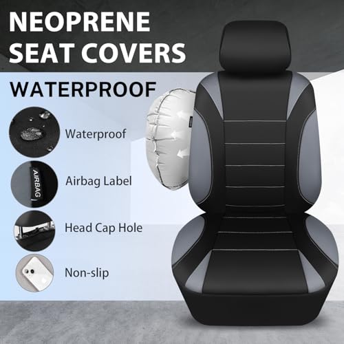 CAR PASS Waterproof Car Seat Covers Front Seats Only with 5mm - Product Imagery