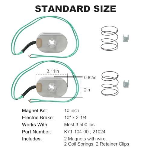 10" Electric Trailer Brake Magnet Kit Fits 3500 lbs Axles for - Product Imagery