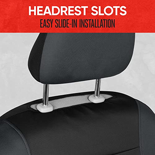 Motor Trend Gray Cloth Car Seat Covers for Front Seats – Premium - Product Imagery