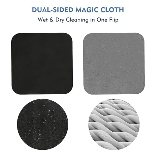 Car Screen Cleaner Pad with Acrylic Storage Box - Microfiber - Product Imagery