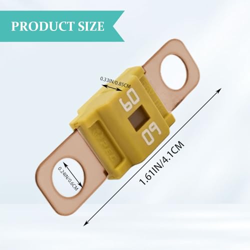 3PCS AMI/Midi Fuse, High Current 60A, Bolt-on Fuse Universal for - Product Imagery
