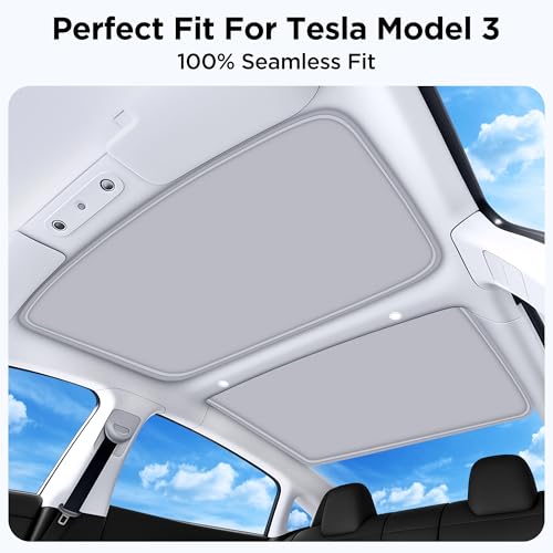 2026 Upgraded for Tesla Model 3 Accessories Sunshade Roof [No - Product Imagery