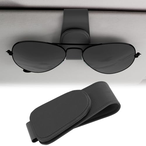 BFXM Sunglass Holder for Car, Car Accessories Interior, Leather - Product Imagery