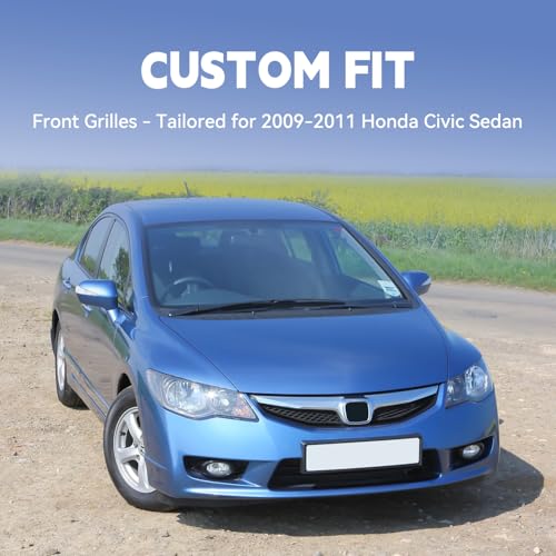Bumper Upper Grill Grille Compatible With 2009-2011 Honda Civic - Product Imagery
