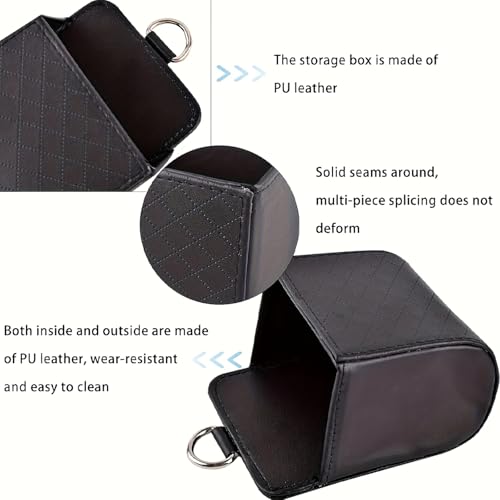 Car Organizer Box Bag Air Outlet Dashboard Hanging Faux PU - Product Imagery