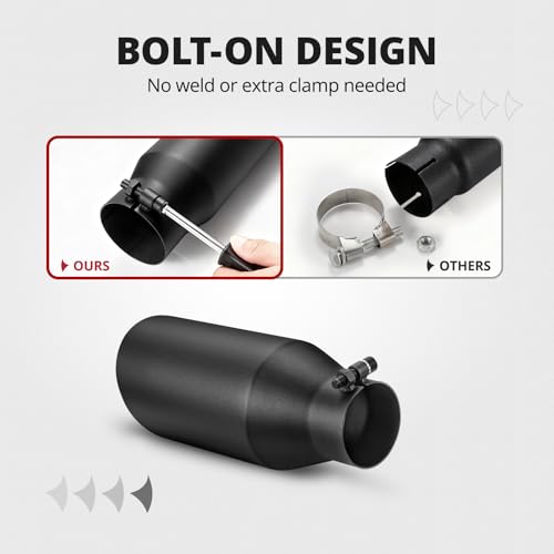 EVIL ENERGY 3" to 5" Diesel Exhaust Tip for Trucks, Universal - Product Imagery