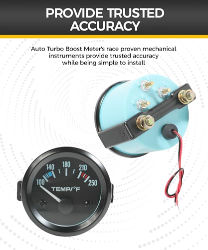 Water Temp Gauge,2" 52mm Water Temp Gauge,100-250℉ Temperature - Product Imagery