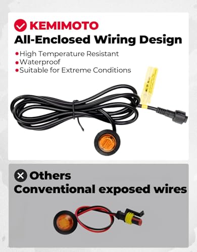 KEMIMOTO UTV Turn Signal Kit with 110D Horn, Plug and Play UTV - Product Imagery