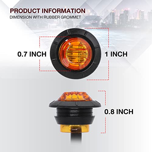 TMH 3/4 Inch Mount 10 pcs Amber + 10 pcs Red LED Clearance - Product Imagery