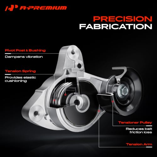 A-Premium Belt Tensioner Assembly with Pulley Compatible with - Product Imagery