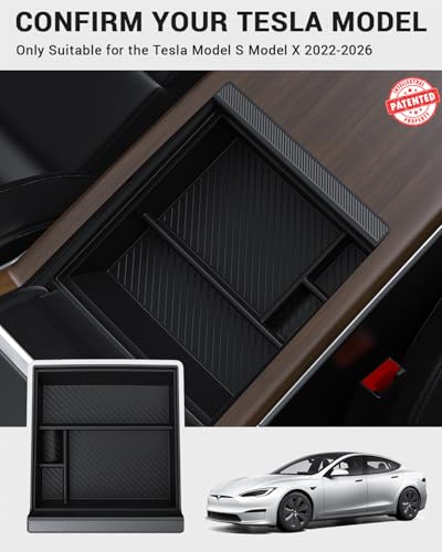 BASENOR Center Console Organizer Tray for 2026-2022 Tesla Model - Product Imagery