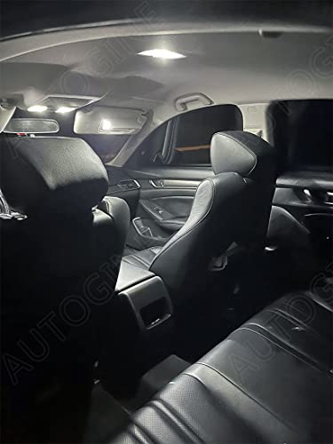 AUTOGINE 6 Piece White LED Interior Lights Kit for Honda Accord - Product Imagery
