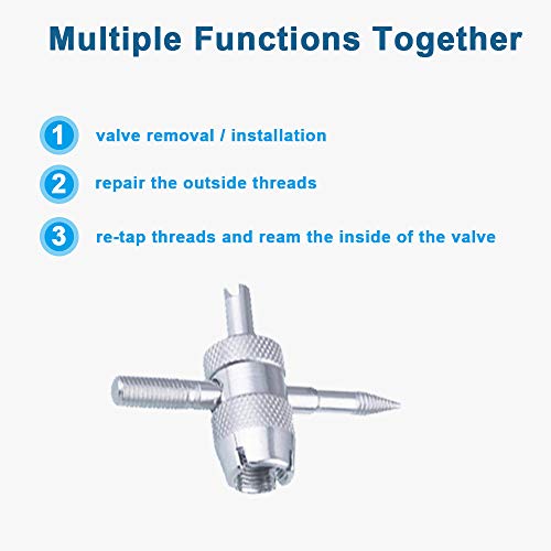 Riseuvo Tire Valve Stem Puller and Installer Tool Kit for Cars, - Product Imagery