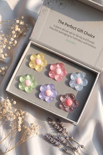 6 PCS Car Flower Vent Clips, Cute Car Accessories for Women, Car - Product Imagery