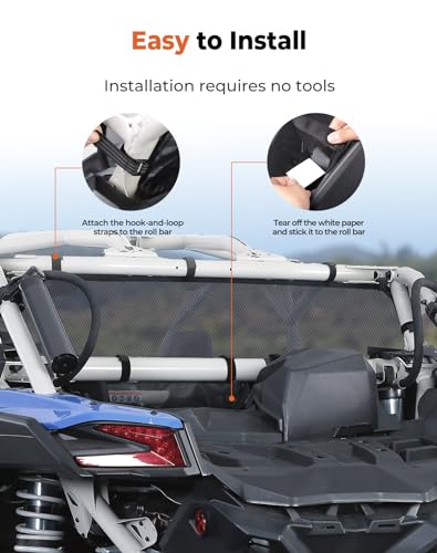 KEMIMOTO X3 Windshield Net Compatible with Cam Am X3 & Max - Product Imagery