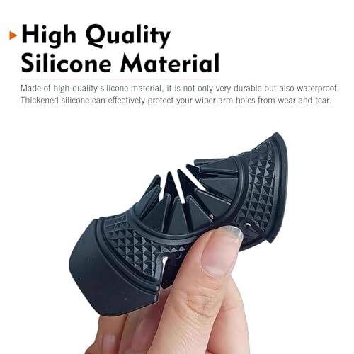 2PCS Car Wiper Arm Hole Protection Pad, Silicone Windshield - Product Imagery