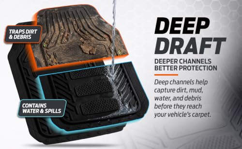 Plasticolor Honda Weatherpro 4 Pc. Floor Mat Set, Black, One Size - Product Imagery