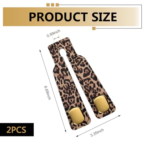 2 PCS Car Seat Back Storage Headrest Hooks, Leopard-Print Metal - Product Imagery