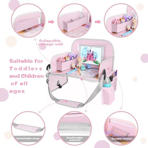 MENZOKE Kids Travel Tray for Toddler Car Seat, Gift for Girl - Product Imagery