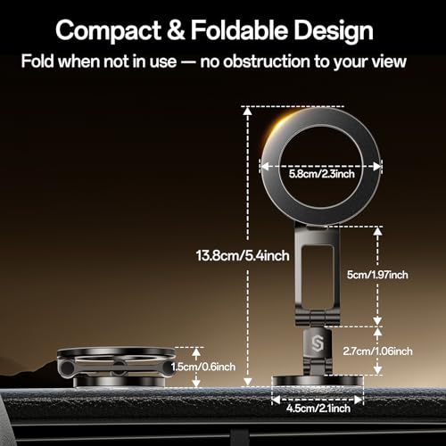 Syncwire Fits MagSafe Car Mount Magnetic Phone Holder for Dash - Product Imagery