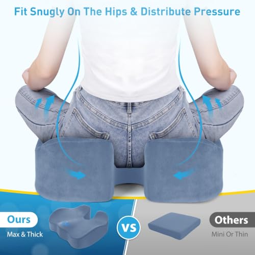 BlissTrends Memory Foam Seat Cushion for Office Chair & Car - Product Imagery