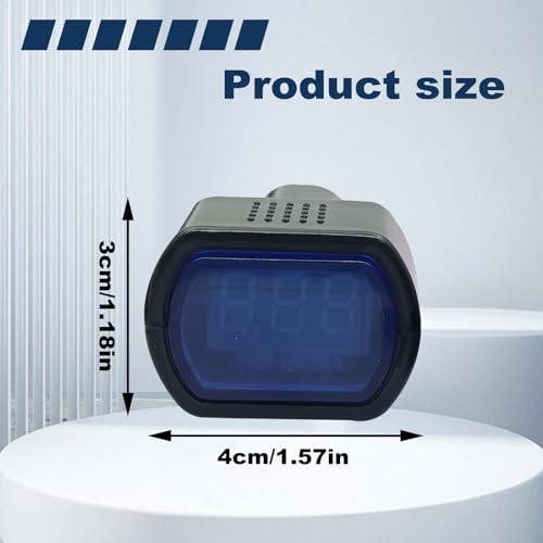 2PCS Car LED Cigarette Lighter Voltmeter, DC 12V/24V Cigarette - Product Imagery