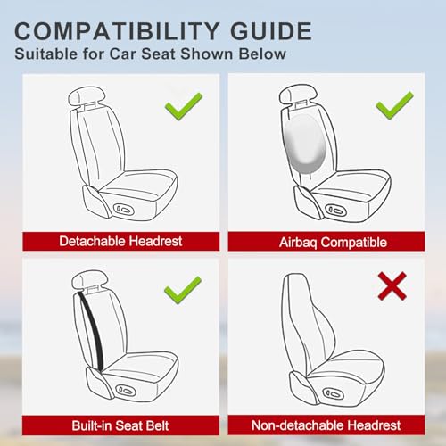 1 Pack Black Ventilated Cooling Car Seat Covers for Summer - Product Imagery