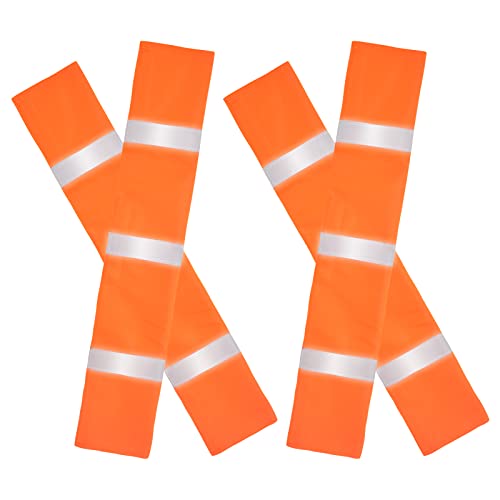4 Packs Orange Seat Belt Cover High Visibility Safety Seat Belt - Product Imagery